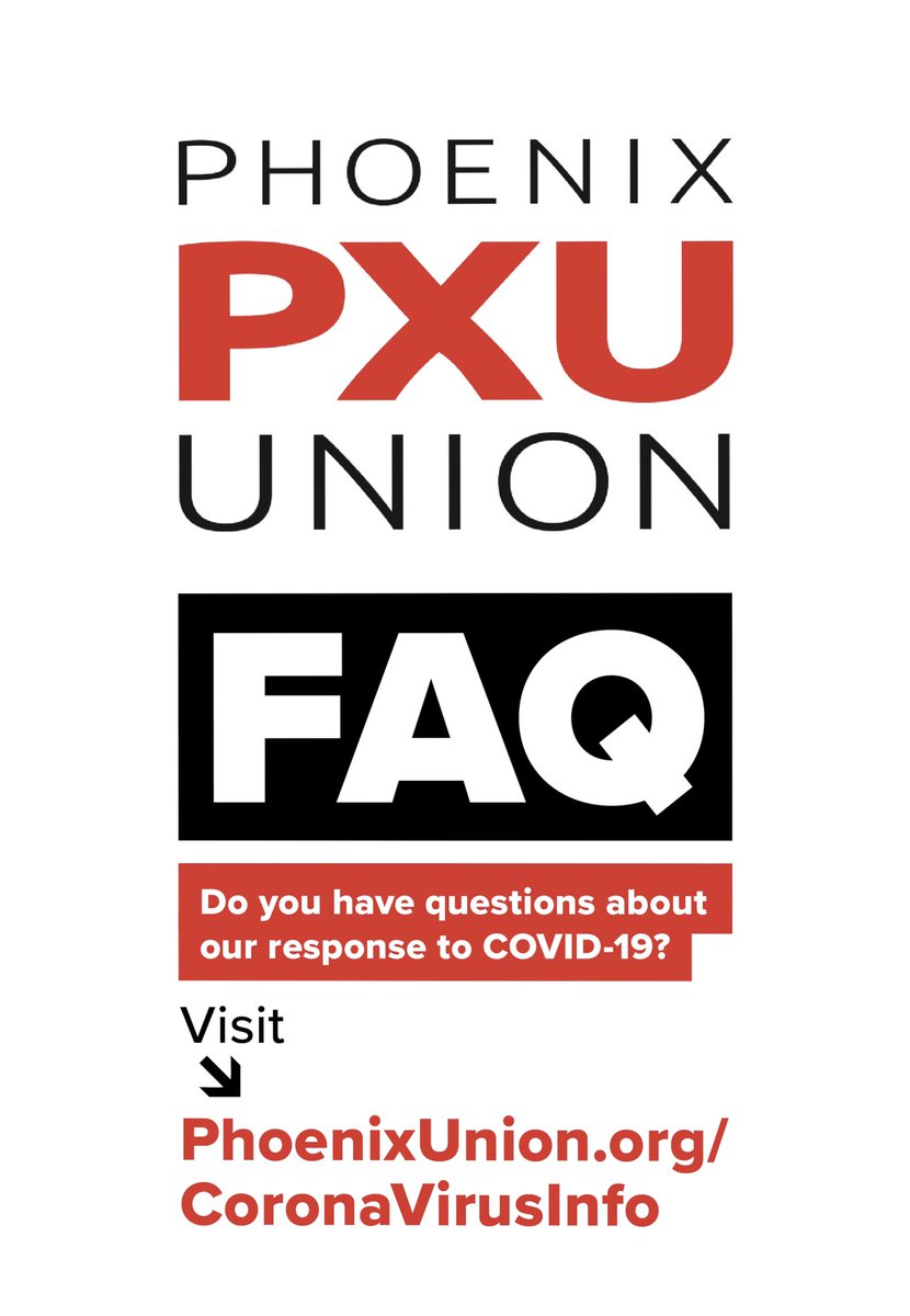 ATENCIÓN FAMILIAS: Tenga en cuenta que PXU permanecerá cerrado mínimo hasta el 27 de marzo. Favor de visitar phoenixunion.org/CoronaVirusInfo para actualizaciones. Una sección de Preguntas y Respuestas está disponible. Favor de enviar preguntas a coronavirusinfo@phoenixunion.org.