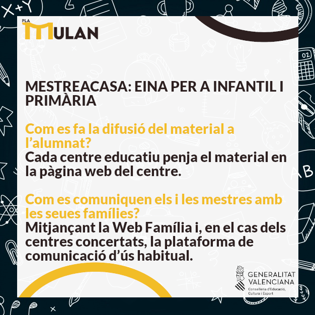 GVAeducacio's tweet photo. 📌 Per a Infantil i Primària: https://t.co/5qYyes5Iy0

Web Família: https://t.co/4xu2KoHeRU https://t.co/JkZC1SUCCa