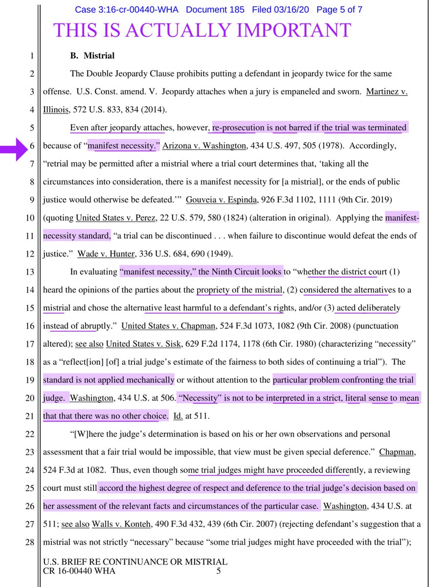 IMO - the Govt attempts to give the court a wide berth. Preserving the “best interest” of justice, defendant’s rights & foreclose DJ, thus allowing the Govt -retry Nikulin. Provided the court “manifest necessity” standard. There are pros/cons to both a continuance and/or mistrial