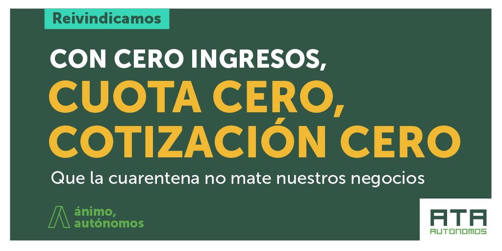 lorenzoamor_ata's tweet image. El Gobierno deja en la cuneta a los autónomos!!!!
Facilita la prestación de paro que ya tenemos y cotizamos por ella pero no suspende las cuotas de autónomos en un momento donde no ingresamos nada...
No está con los autónomos y no tiene ni idea de lo que necesitan autónomos