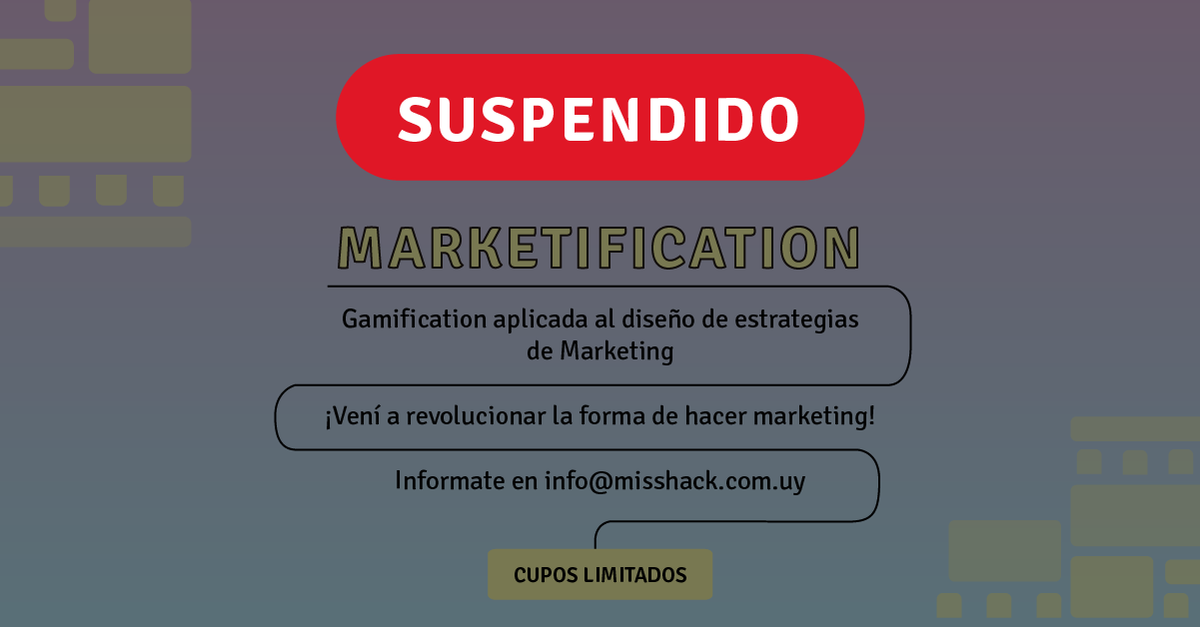 ImMissHack's tweet photo. Tras el #COVID19 el workshop #MARKETIFICATION presencial fue suspendido, pero como alternativa brindaremos una Clase online Gratuita para hablar de los principios de #Gamification y su aplicación en el #Marketing. 
¡Estén atentos! 👋 https://t.co/8rlsmhaK3K