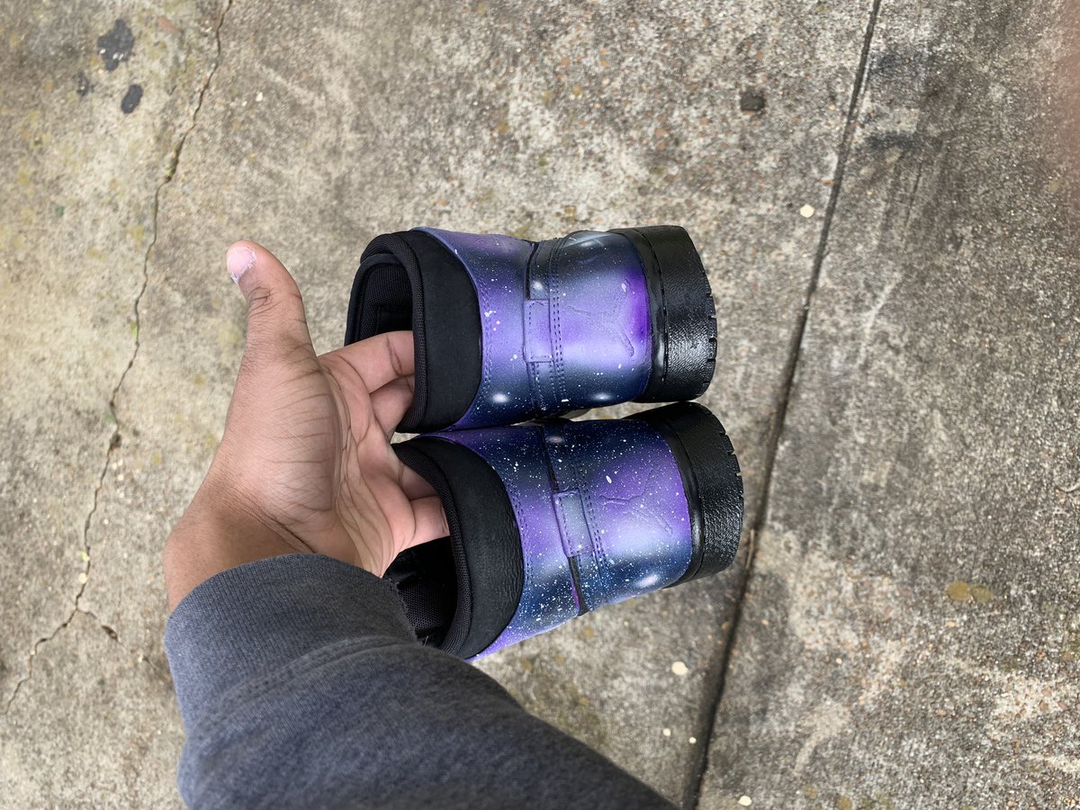 solodolo_stevee's tweet photo. First time doing a galaxy custom themed shoe #customshoes #galaxycustom retweet and share @AngelusDirect @AngelusBrand https://t.co/RYEzgwgLqG