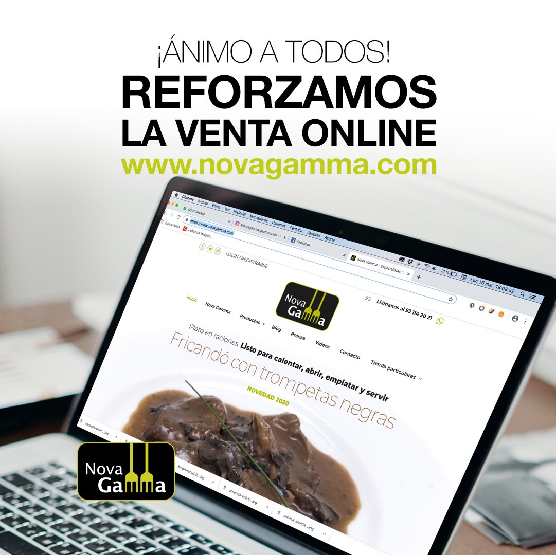 novagamma's tweet photo. Ahora más que nunca, ofrecemos y aconsejamos la posibilidad de realizar pedidos online a través de la nueva web https://t.co/KOQMGRAXln, info@novagamma.com, Whatsapp (669 884 036) y teléfono (93 114 20 21)
#novagamma #precocinados https://t.co/K4IPvvyEyv