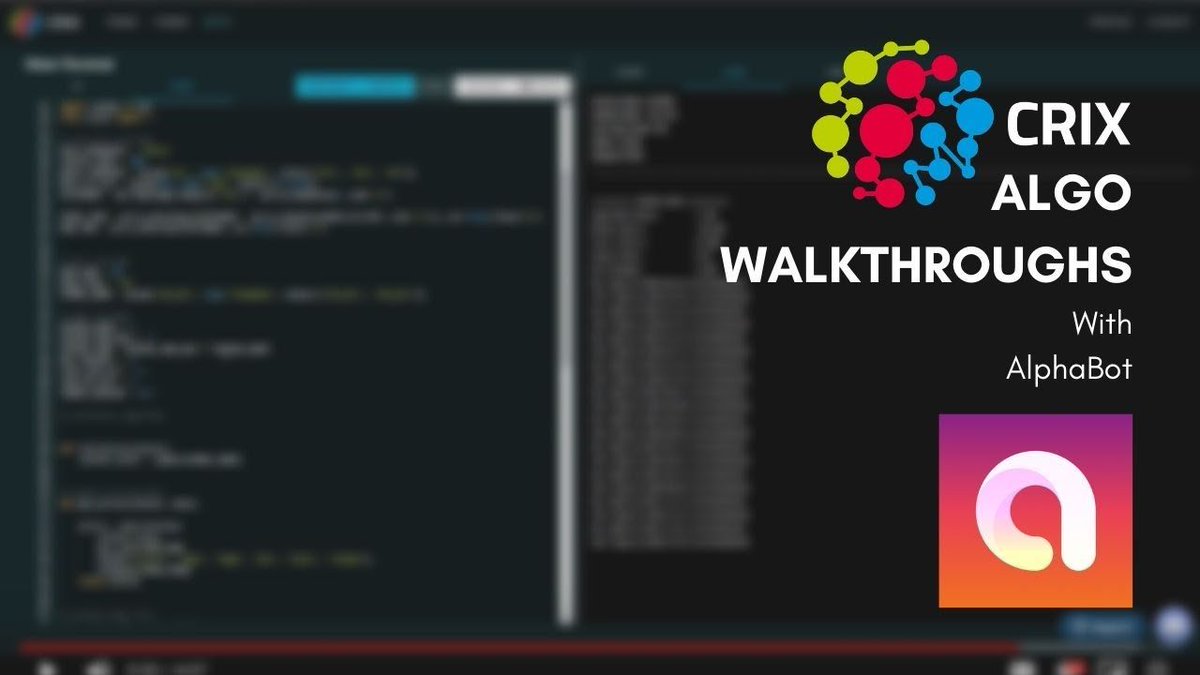 Watch this video for a brief overview of the features available on the crix.io platform - A big thank you to the <a href="/AlphaBotSystem/">Alpha.bot</a> team for the video!

We are excited to bring you more educational content very soon 📖
youtu.be/2sVL8Nj9xFY
#cryptocurrency #Bitcoin