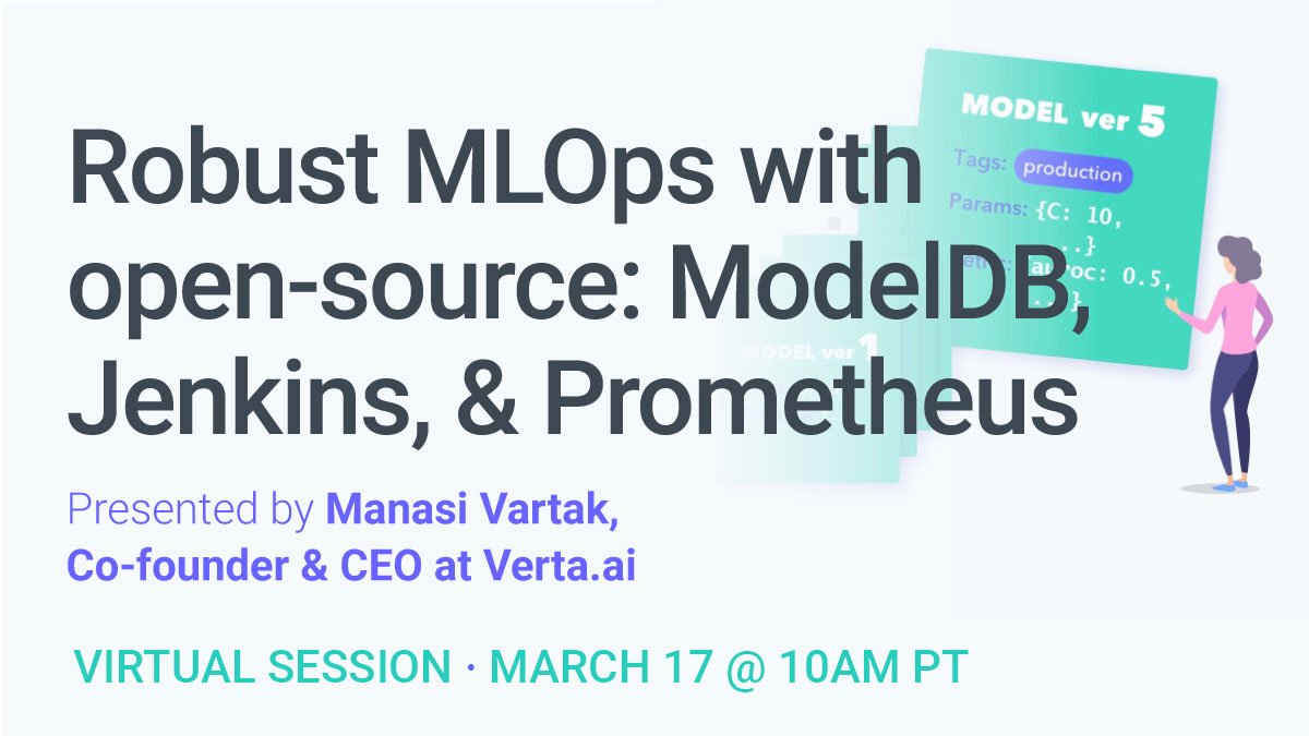 VertaAI's tweet image. Don't miss @DataCereal talk about Robust #MLOps with #opensource during the @strataconf  Superstream TODAY at 10:00 AM PT #StrataDataAI hubs.ly/H0nywPh0
Can't attend/don't have access? Pre-register for a talk webinar: hubs.ly/H0nygCx0