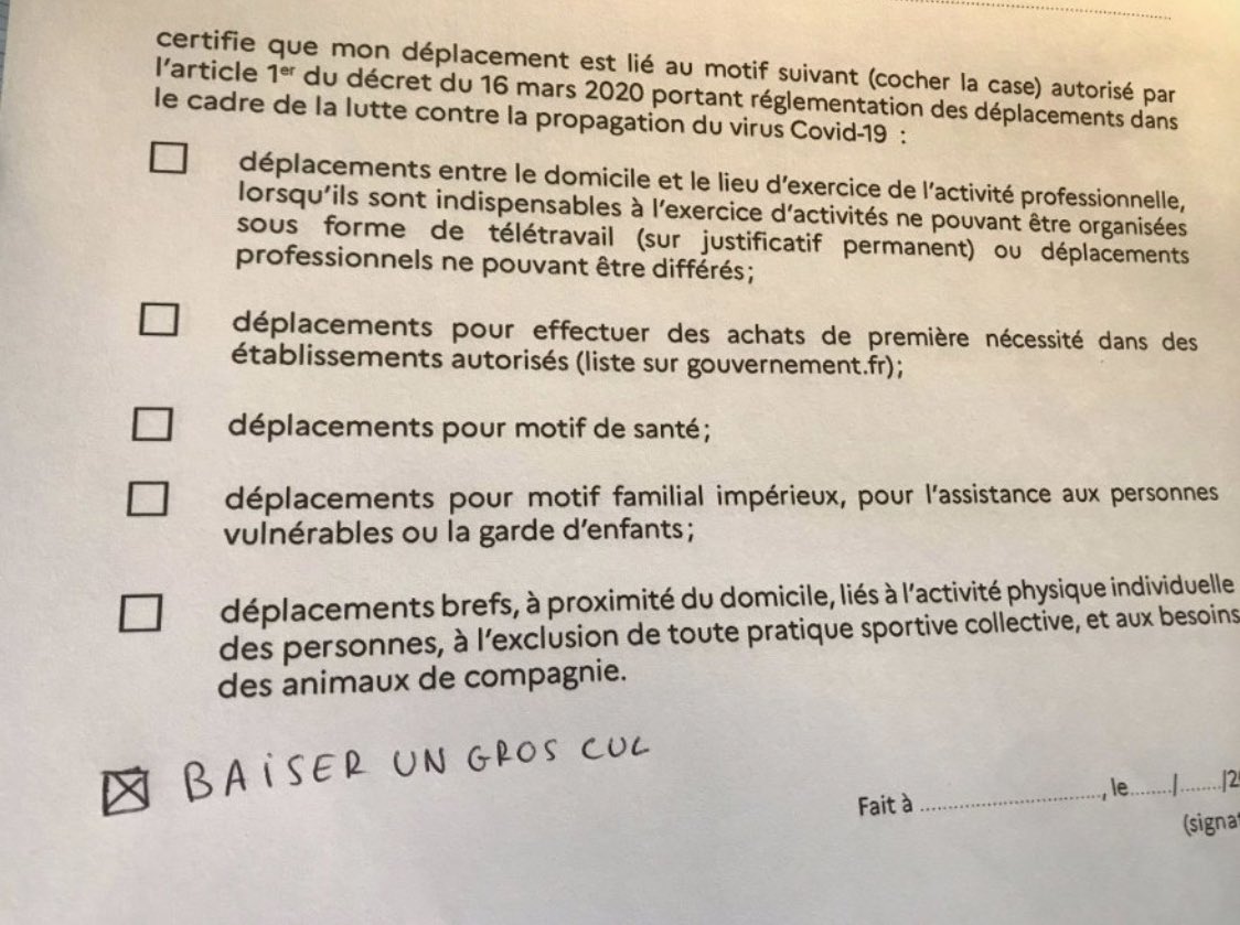 Ekips🐍 sur Twitter : "Voici mon attestation. " Ekips🐍 sur Twitter : "Voici mon attestation. "