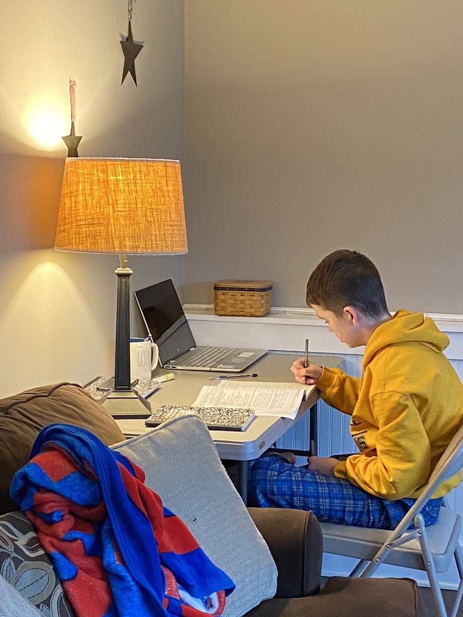 Designating his own space for learning has made a huge difference between today and yesterday!