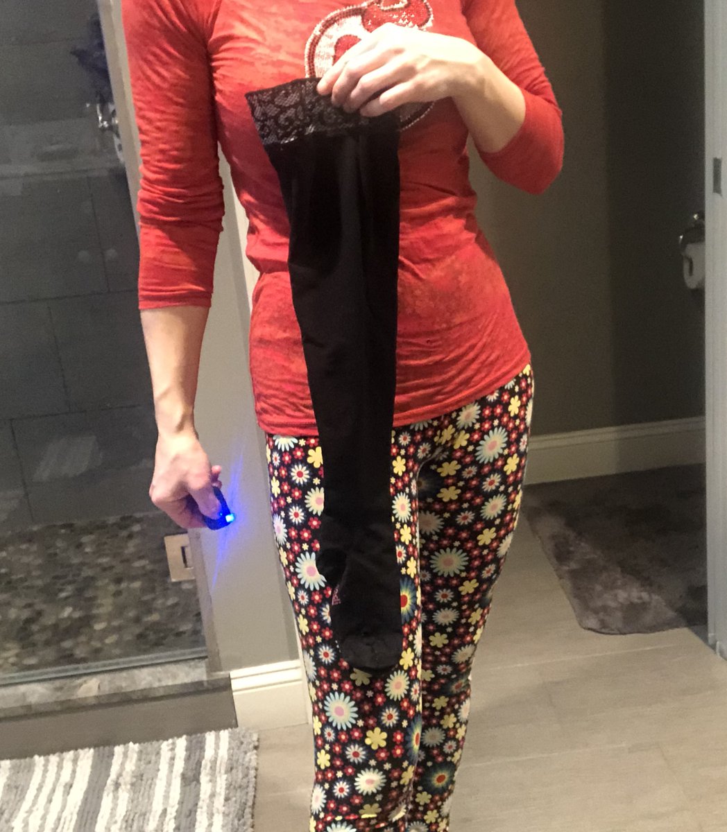 LymphProducts's tweet image. I show you mine-you show me yours! These are my compression stockings that I wear daily while at work and on my feet all day! They make my tired legs a lot less tired! Mediven Comfort thigh highs with silicone border-compression class II. #compressionworks #lymphedemaproducts