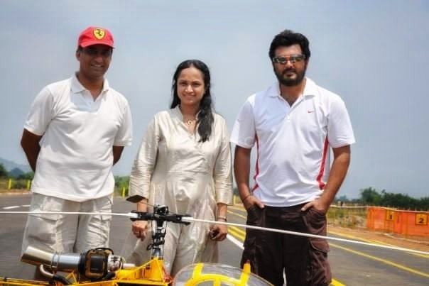 ajithFC's tweet image. A rare pic of Thala #Ajith sir. 

| #Valimai | #Aeromodelling |