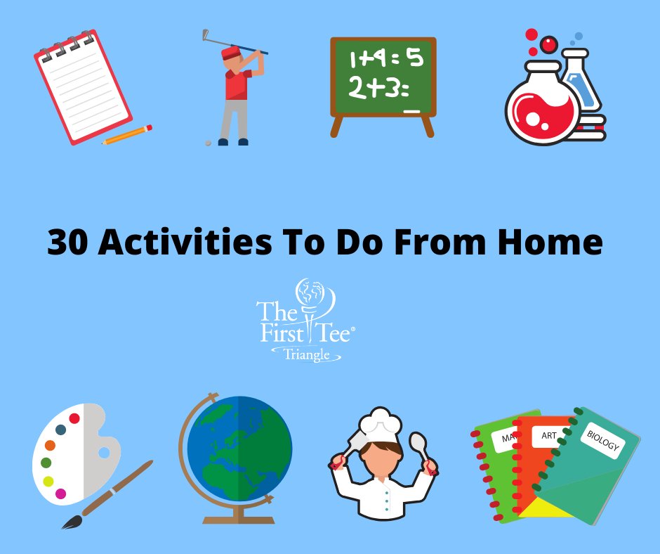 You’re in luck! We understand that during this time, it can be difficult to entertain kids that are at home due to school closings. Click the link below for 30 educational activities that your child can do from home, including golf!

bit.ly/2IR2PjF