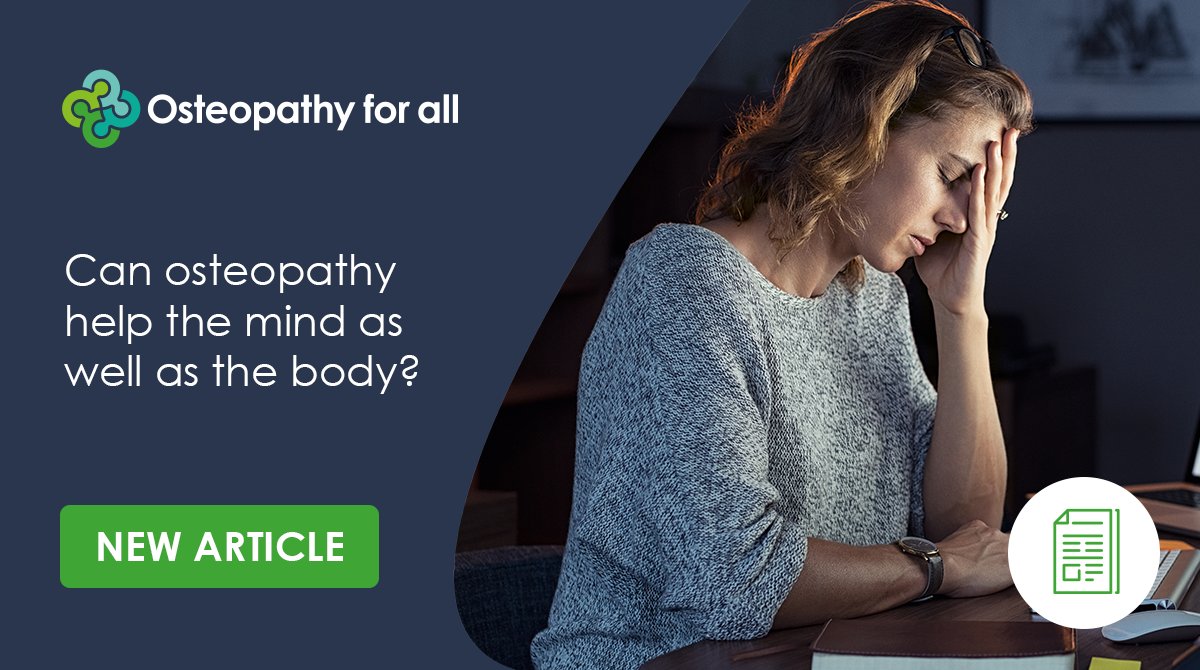 OsteopathForAll's tweet photo. NEW Blog: Can osteopathy help the mind as well as the body?
Read our latest article from the Connected Healthcare blog to learn more: https://t.co/JRprcXKaov
#wellness #wellbeing #osteopathy #health #itstimeforyou https://t.co/M0ngnd0C7f