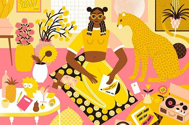 Merit awarded illustration by Noa Snir <a href="/noa/">いにしゃる🍙🌽</a>.snir for @wix featured in Annual No.16 💛In these times, stay safe and home to help stop the spread of Covid-19 if you can! Freelance illustrators who work from home studios typically, you were born to save … ift.tt/33qkQ1I