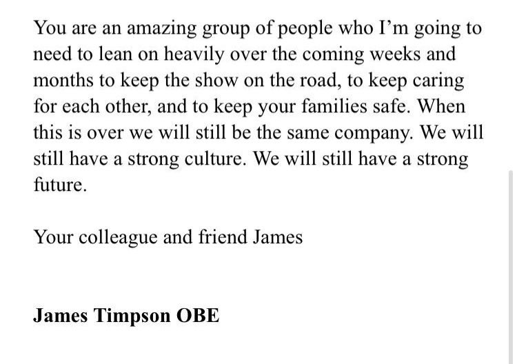 JamesTCobbler's tweet image. This is part of a message sent to my colleagues today updating them on what’s happening.