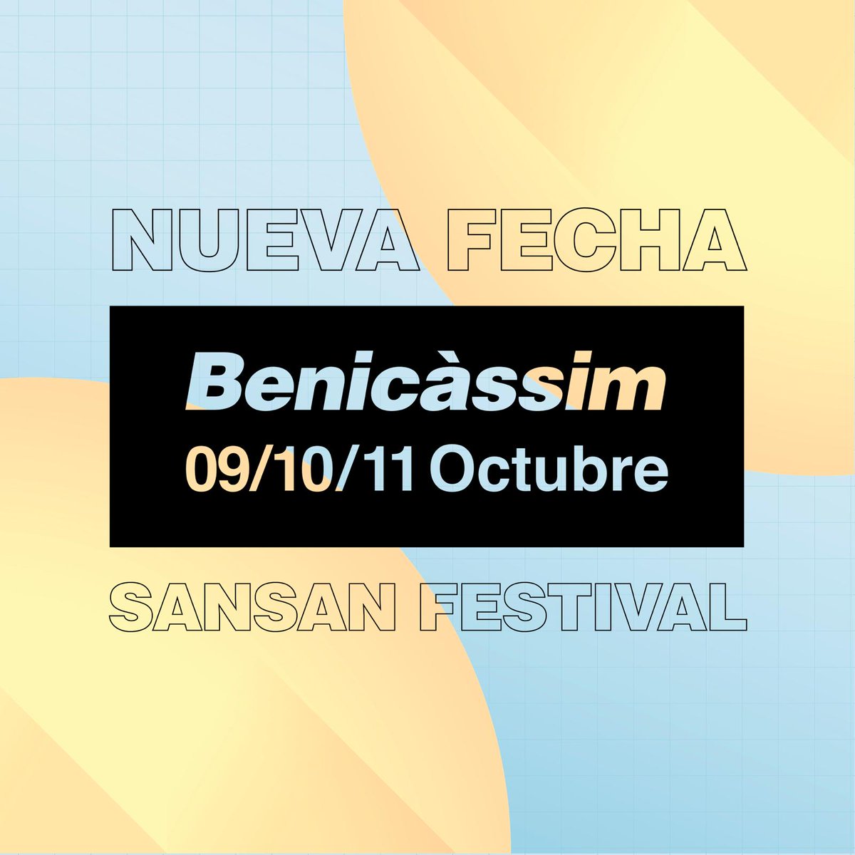 COMUNICADO OFICIAL: APLAZAMIENTO <a href="/SanSanFestival/">SanSanFestival</a>  2020

Por responsabilidad social y ante la actual pandemia declarada por el COVID-19, la dirección del festival SanSan ha decidido emplazar su próxima edición para el 9-10-11 de Octubre.