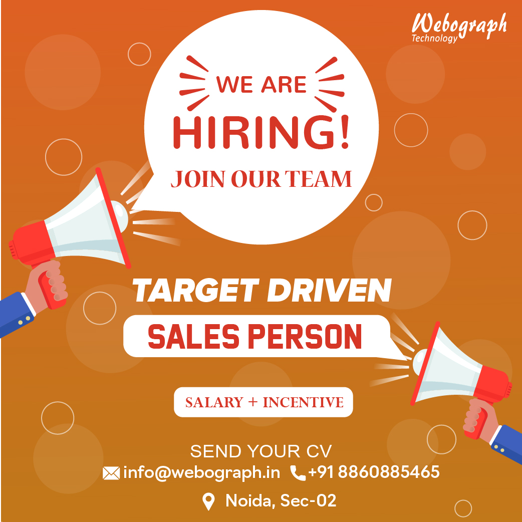 WebographTech's tweet photo. We have an open position for Sales Executive role.

Webograph Technology
Noida, Sec-2
Salary + Incentive
Freshers/Experience
Part time/Full time/Work from Home

More info:
Call: 8860885465
Email: info@webograph.in
Website: https://t.co/RYJe2SzYJF https://t.co/4APqCdcC0O