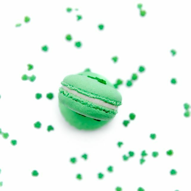 🍀Happy St. Patrick's Day🍀 ! Pick up our St. Patrick's Day macaron for your favourite leprechaun 💚 💚 💚