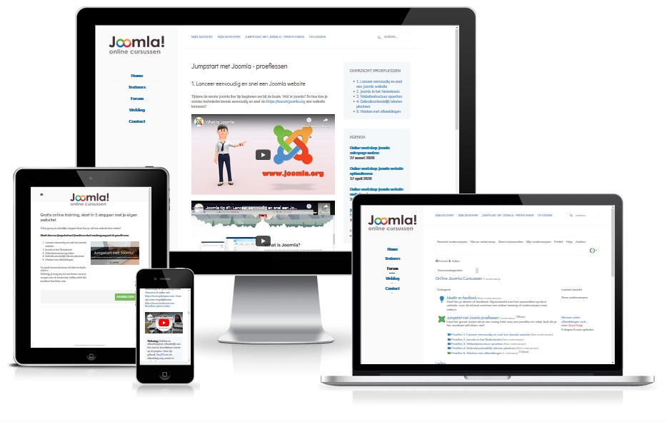 joomlacursussen's tweet photo. Door het coronavirus zijn alle #Joomla cursussen op locatie in maart en april geannuleerd, 𝐡𝐞𝐭 𝐢𝐬 𝐰𝐞𝐥 𝐦𝐨𝐠𝐞𝐥𝐢𝐣𝐤 𝐨𝐦 𝐝𝐢𝐯𝐞𝐫𝐬𝐞 (𝐠𝐫𝐚𝐭𝐢𝐬) 𝐭𝐫𝐚𝐢𝐧𝐢𝐧𝐠𝐞𝐧 𝐨𝐧𝐥𝐢𝐧𝐞 𝐭𝐞 𝐯𝐨𝐥𝐠𝐞𝐧! https://t.co/C7NmYuQYHL https://t.co/AbGFCtyApp