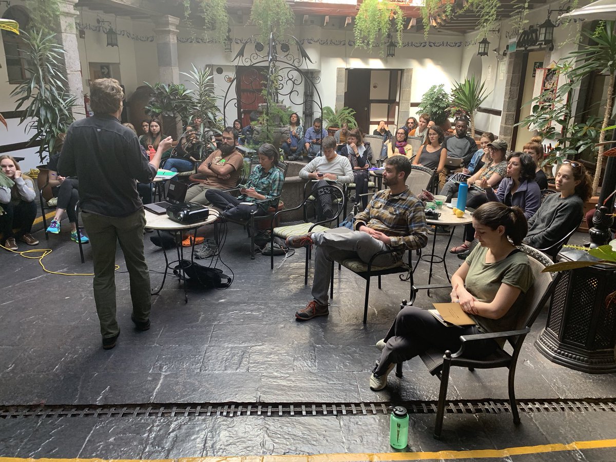 VVandvik's tweet photo. @SeanMichaletz @SehoyaCotner @bjenquist It’s unreal. A week ago, the #PFTC5 with 17 countries and 5 continents gathered in #Cuzco #Peru for an exciting 2-week #PlantFunctionalTraits course and field campaign. Today, 21 are stuck in #Peru due to #travelban, remainder are on our way home to #Quarantine #COVIDー19 https://t.co/t5haYhqE1e