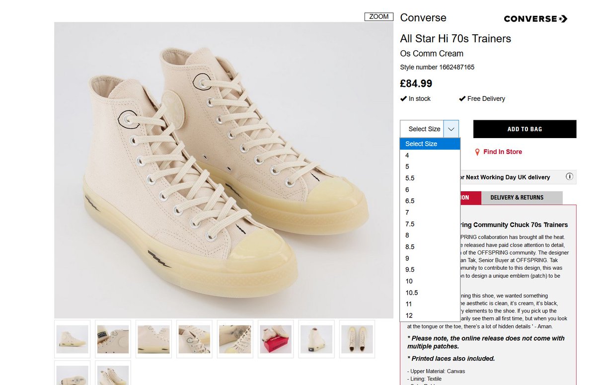 all star hi 70s trainers os comm cream