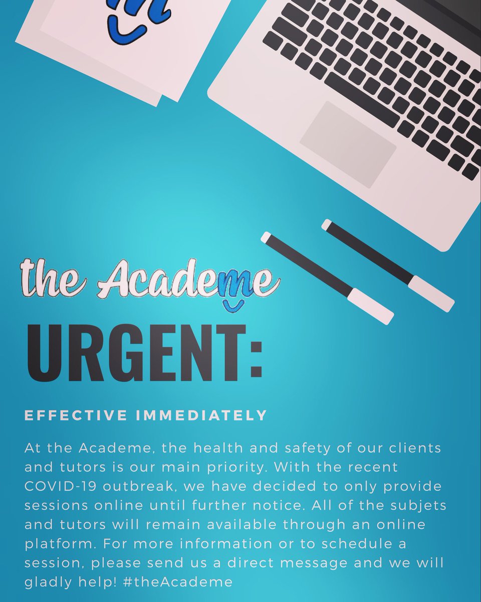 Update: At the Academe, the health and safety of our clients and tutors is our main priority. With the recent COVID-19 outbreak, we have decided to only provide sessions online until further notice. All of the subjets and tutors will remain available through an online platform.