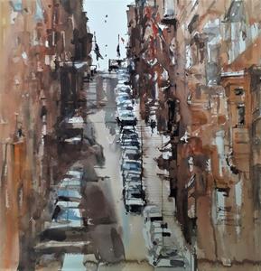 ChristineX180's tweet image. This painting by Svetislav Martinovic just found a home.   More by Svetislav: ow.ly/DWPg30qqsJL #Maltaart #Maltapainting #Malta #watercolourpainting #Valletta #Vallettapainting #paperpainting #cityscape