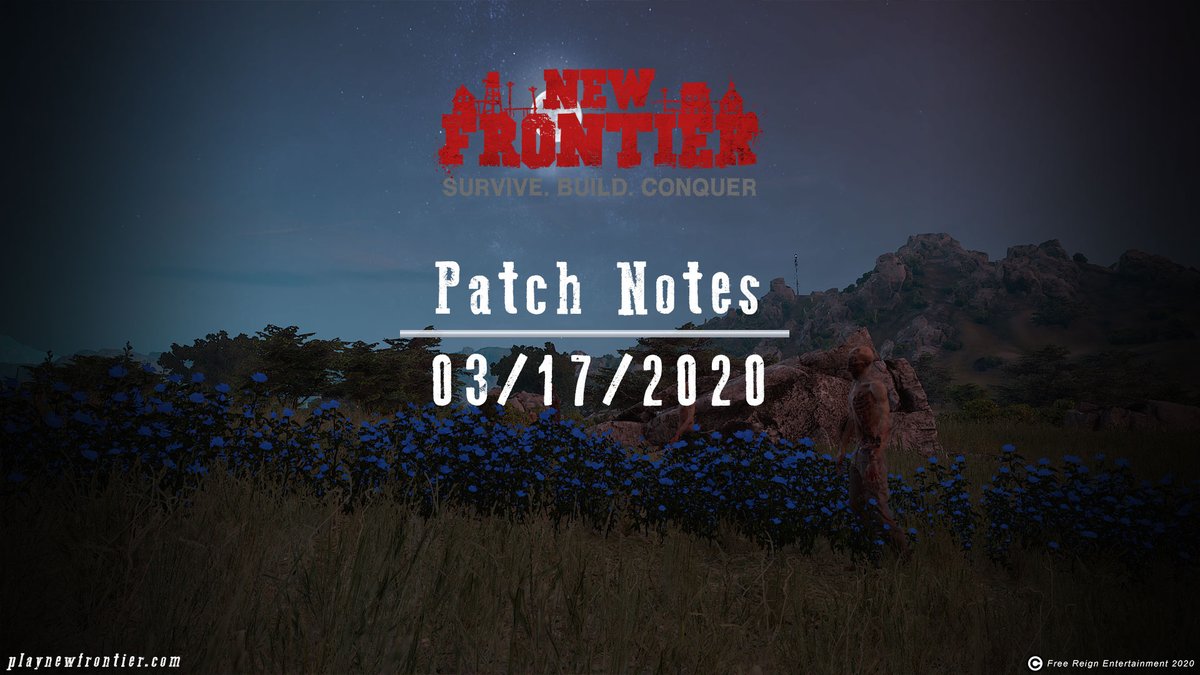 NewFrontierGame's tweet photo. Howdy partners,

🏆 How is it going? We are going to roll out the Patch 03.17.2020 which will include a lot of bug fixes, but the most important feature will be the Vendor loyalty system.

📌More information: https://t.co/0fQBDcxY9x

//NF Team 🤠
#F2P #Steam #Patch #NewFrontier https://t.co/0e7dMgrOR8