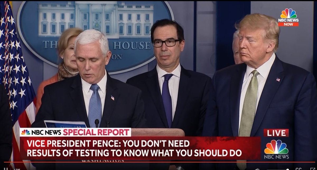 EricSilverMD's tweet photo. Why are they standing so close together while they talk about social distancing? https://t.co/Iak6kA7yY2