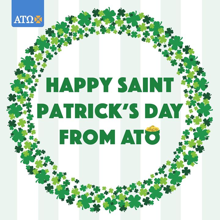 Happy Saint Patrick's Day from Alpha Tau Omega! Love and Respect