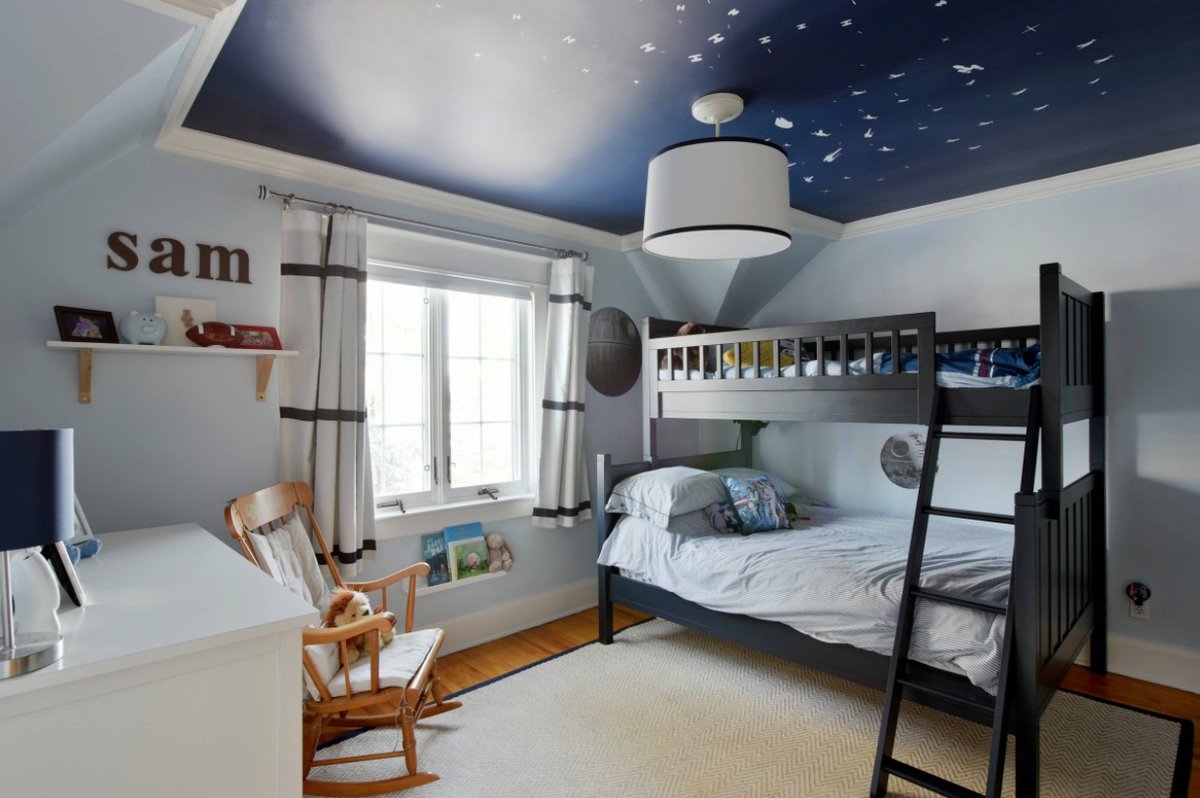 AmstedDB's tweet photo. It’s #MarchBreak and the kids are home, which has us thinking about kids’ rooms, like this fun one we did with starships on the ceiling. What would you put in your child’s room if you could?
#MadeInOttawa #amsted #renovations https://t.co/9wbeuOQZkK