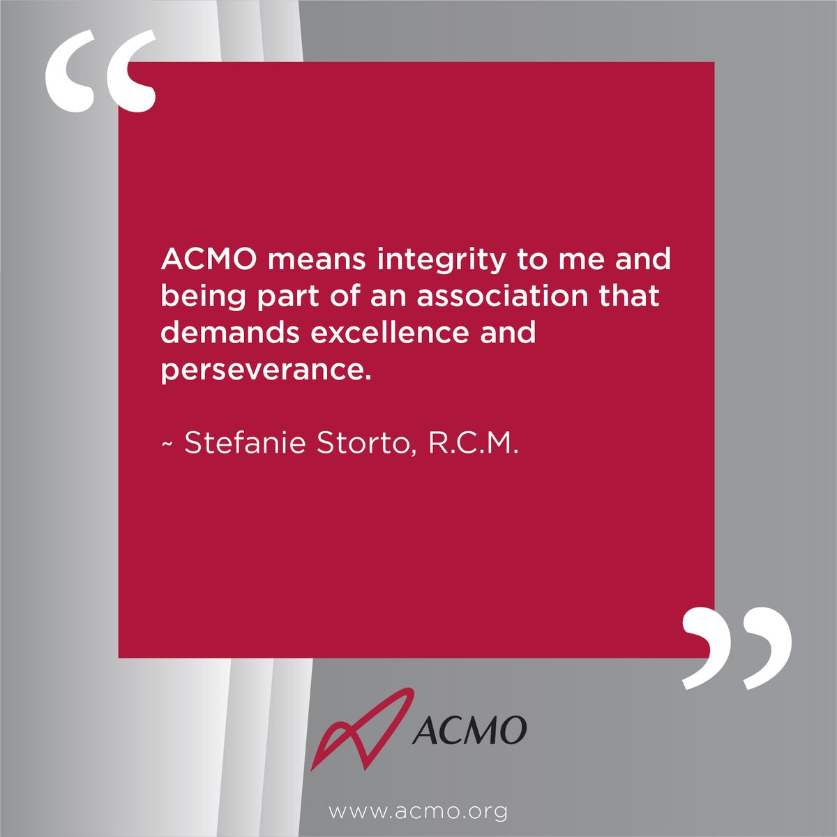 ACMO_org's tweet photo. What does ACMO mean to you?
Read more at https://t.co/H5y06u7JiN

#TuesdayTestimonial #ACMOlife #RCMadvantage https://t.co/Am679Xdt83