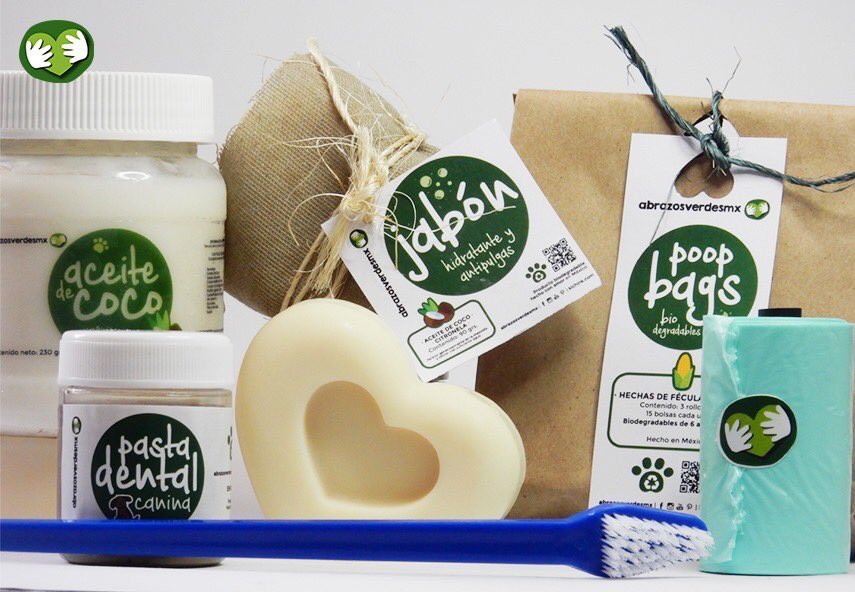 abrazosverdesmx's tweet photo. 💚🐶🐾🌿 PRODUCTOS MEXICANOS CREADOS PARA EL BIENESTAR DE TU MASCOTA Y EL CUIDADO DEL MEDIO AMBIENTE 💚🐶🐾🌿 • Pasta dental canina • Aceite de coco orgánico • Jabón hidratante y antipulgas • Poopbags biodegradables • ENTREGAS A TODO MX 🇲🇽 https://t.co/QdRGx1bIjR https://t.co/zS5NvCmJjf