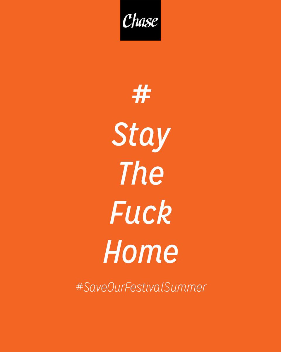 Chase is doing its part in trying to contain the spread of corona. #SaveOurFestivalSummer is a message to all our young followers who’ll want to enjoy a safe and carefree summer soon.

#corona #lockdown #stayhealthy #stayhome #StayTheFuckHome #besmart #besafe