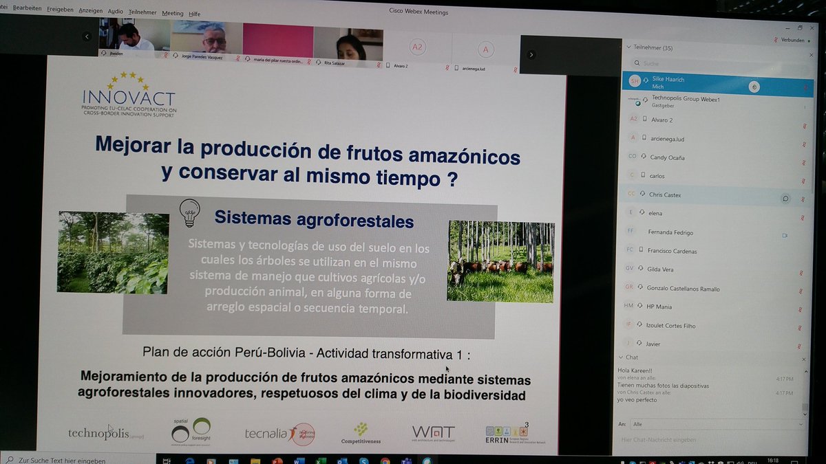 Silke Haarich (@snhaarich) on Twitter photo Very satisfied with the <a href="/Innovact_eu/">Innovactplatform</a> 3rd Working Meeting. 😊 For obvious reasons this time as Virtual Meeting 💻 with 39 participants from 13 countries de México a Chile. 🔊New cool 🍨 crossborder innovation projects. @Spatial4sight <a href="/SocialnetAEBR/">AEBR-AGEG-ARFE</a> @TechnopolisGrp <a href="/CompetiGroup/">CompetitivenessGroup</a> Very satisfied with the <a href="/Innovact_eu/">Innovactplatform</a> 3rd Working Meeting. 😊 For obvious reasons this time as Virtual Meeting 💻 with 39 participants from 13 countries de México a Chile. 🔊New cool 🍨 crossborder innovation projects. @Spatial4sight <a href="/SocialnetAEBR/">AEBR-AGEG-ARFE</a> @TechnopolisGrp <a href="/CompetiGroup/">CompetitivenessGroup</a>