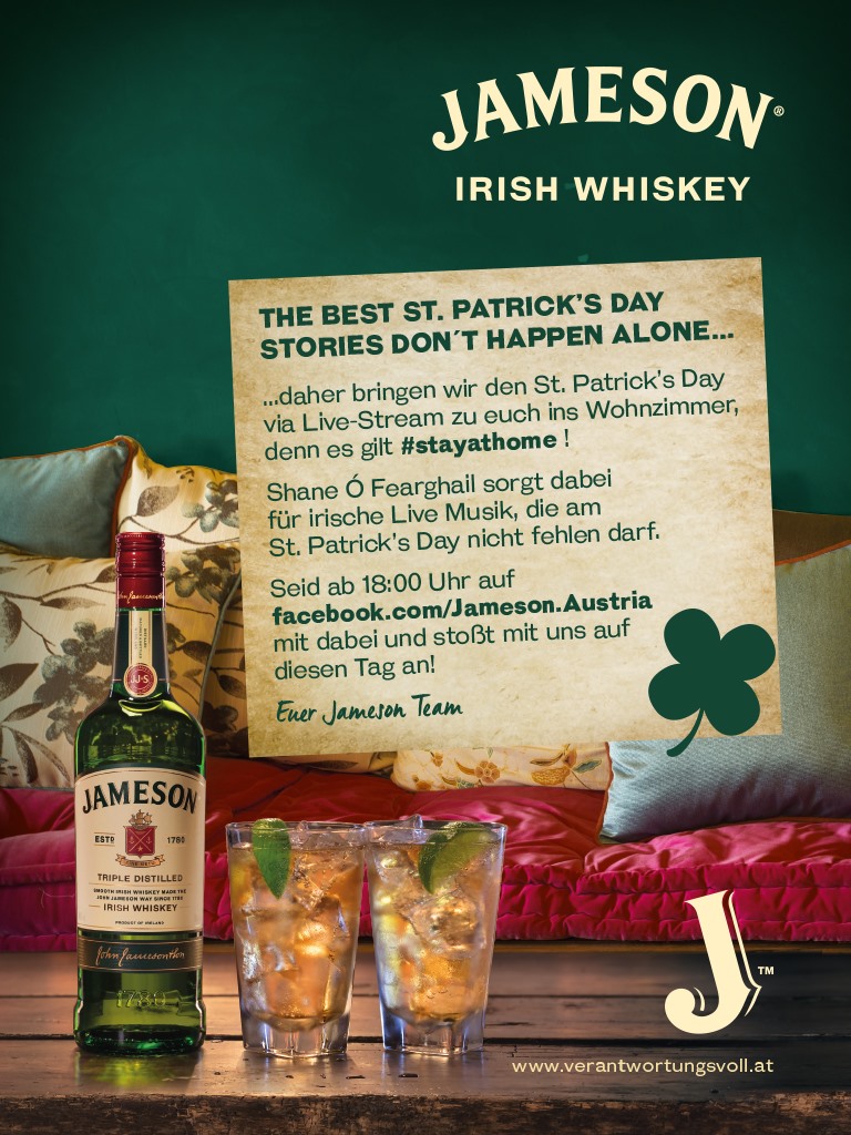 ViennaInside's tweet image. Sláinte🥃heute ab 18 Uhr Livestreamkonzert von "Shane Ó Fearghail" auf der Jameson Austria Facebook Seite Jameson Irish Whiskey damit ihr euren Whiskey oder Stout zu passenden irischen Melodien genießen könnt 🍻💕#stayhomechallenge #coronavirus #MusikLiveStream #Servicetweet