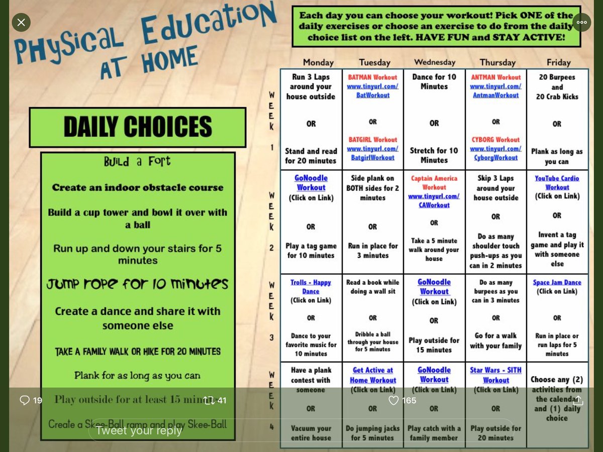 Thanks Twitter #physed community for putting kids on your minds during this unusual time! #bewell #itstemporary #knightswellness
