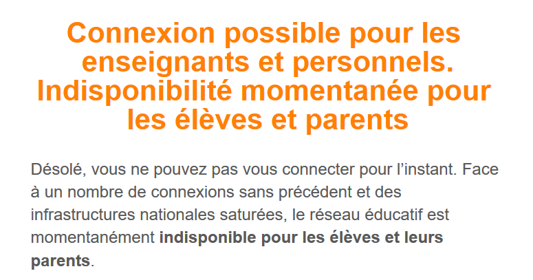 SVenetitay's tweet image. #ContinuitéPédagogique #Covid_19 grâce au gros travail de la direction, nous avons désormais une alternative à l'#ENT pour déposer des documents pour les élèves. Mais impossible de les prévenir puisqu'ils n'ont plus accès à l'#ENT et notamment la messagerie 🤪
#OnEstPrêt