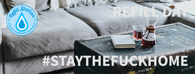 REFILL DAY 2020 ABGESAGT!
Wir schließen uns an: #staythefuckhome
Das Trinkwasser kommt in Deutschland aus dem Wasserhahn nutzt bitte eure Refill Station die ihr zuhause habt! refill-deutschland.de/2020/03/17/3-r…