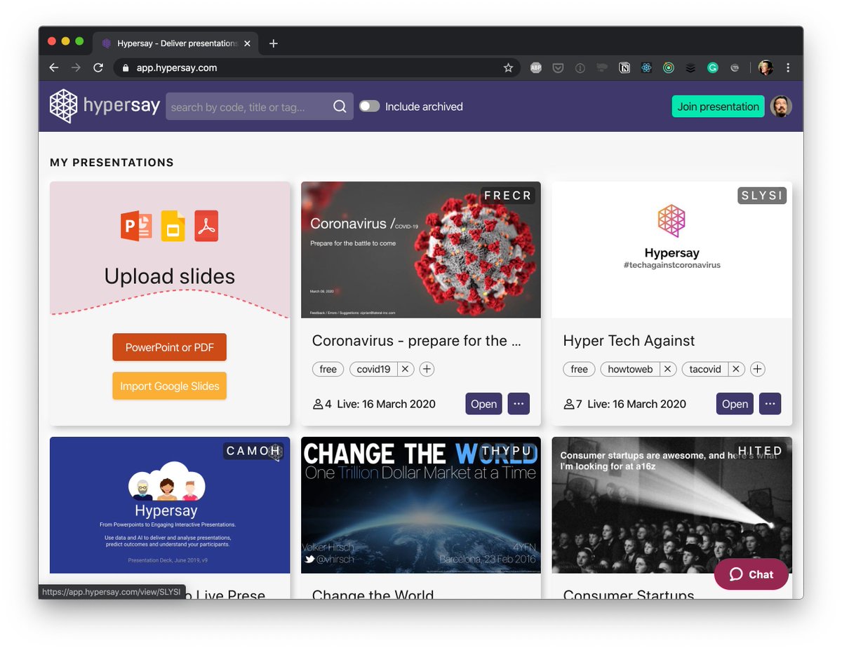 Have you seen the new dashboard? It's not just beauty (hello #neumorphism) but also smarts: we introduce a new tagging mechanism. Use this to label your presentations so that you can easily group them, filter them and find them through search. Sign in at buff.ly/2QlgALC