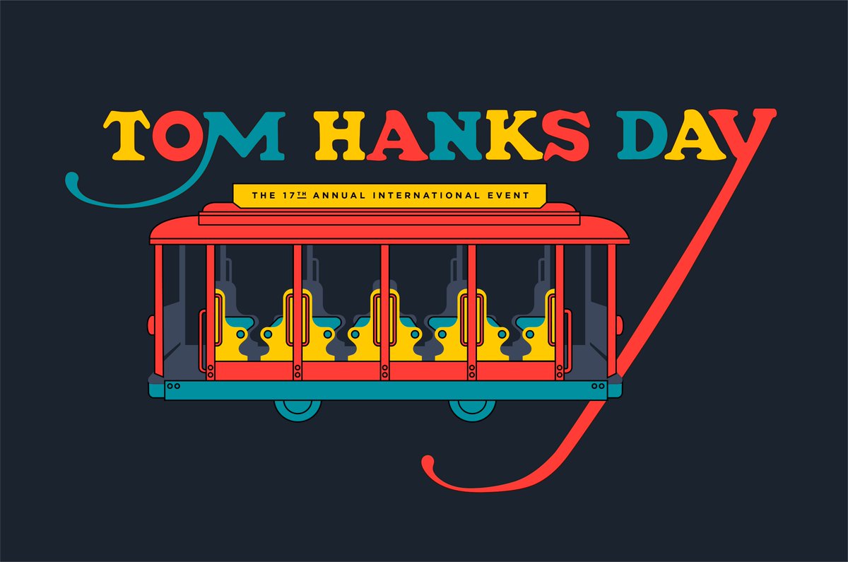 TomHanksDay's tweet image. #THD2020 Update: Here is the official design for this year's t-shirt! We will have a link available shortly where you can order your very own Mr. Rogers inspired Tom Hanks Day shirt. Stay tuned everyone and T.Hanks for your support!