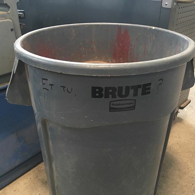 Pretty sure I'm off by a bit, but it never hurts to celebrate witty coworkers and beware the Ides of March. 
#watchyourback #bewareofsharpthings #notfunnyfromcaesarsperspective #estubruté #giggle ift.tt/39YvNKB