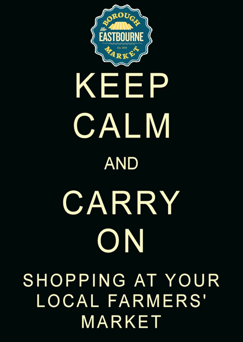 EBBoroughMarket's tweet photo. The market will be open as usual tomorrow with loads of fresh produce :) Come and do your shopping in a clean, open air environment! If you would like something from the market but are currently self isolating then please call us on 01323 671660 to see if a delivery can be made. https://t.co/u19Y5sTJlw