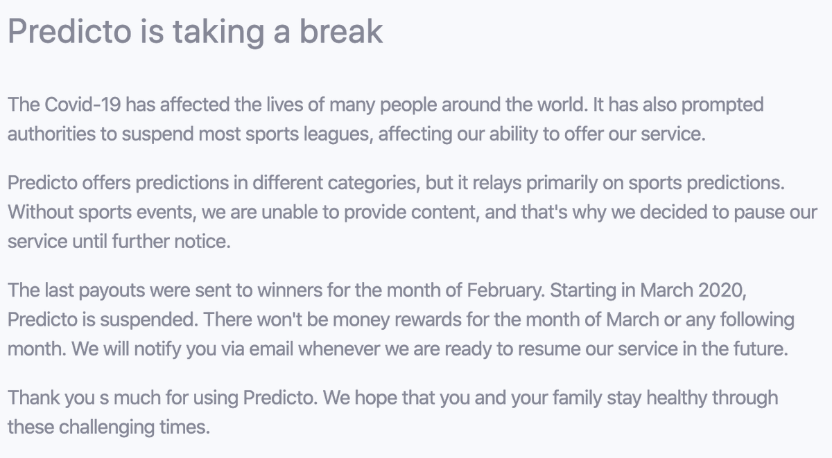 Important announcement about our service: