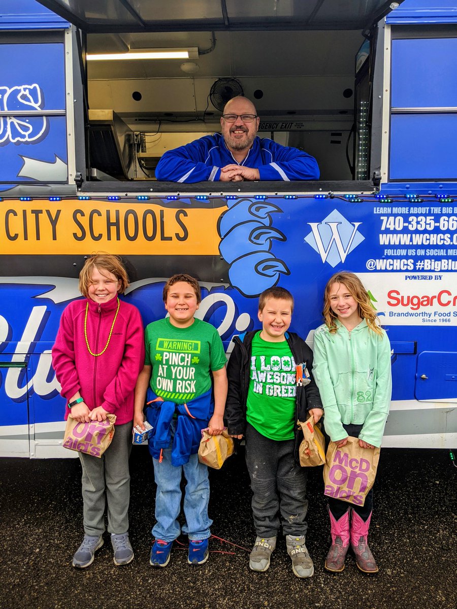 WCHCS's tweet photo. OVER ONE THOUSAND SERVED: In just it's second day, the Big Blue Bus Emergency Food Service Program served 1,082 meals to kids across our community! That's 1/29th of our county's population!

💙🦁☘️

#InspireExcellence
#COVID19OhioReady
#RemoteLearning
#StPatricksDay
#StPaddysDay https://t.co/fLgZ4fmjEJ
