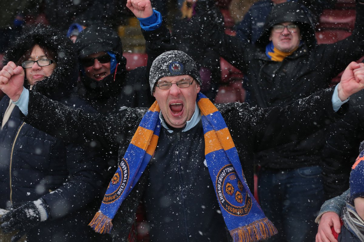 shrewsburytown's tweet photo. Safe journey home to the 463 Salop fans who braved the weather today! Your support was INCREDIBLE! 👏 #Salop https://t.co/qwZJgk1e0H