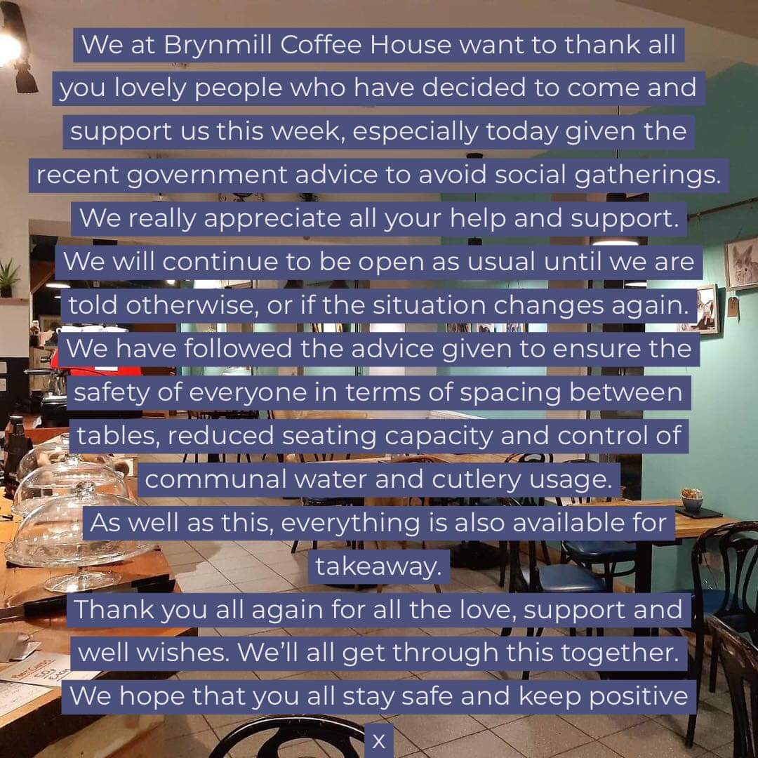 BrynmillCoffee's tweet photo. A huge thank you to everyone who has visited us recently. Keep an eye on our social media for any updates. https://t.co/FnPw3AFsQc