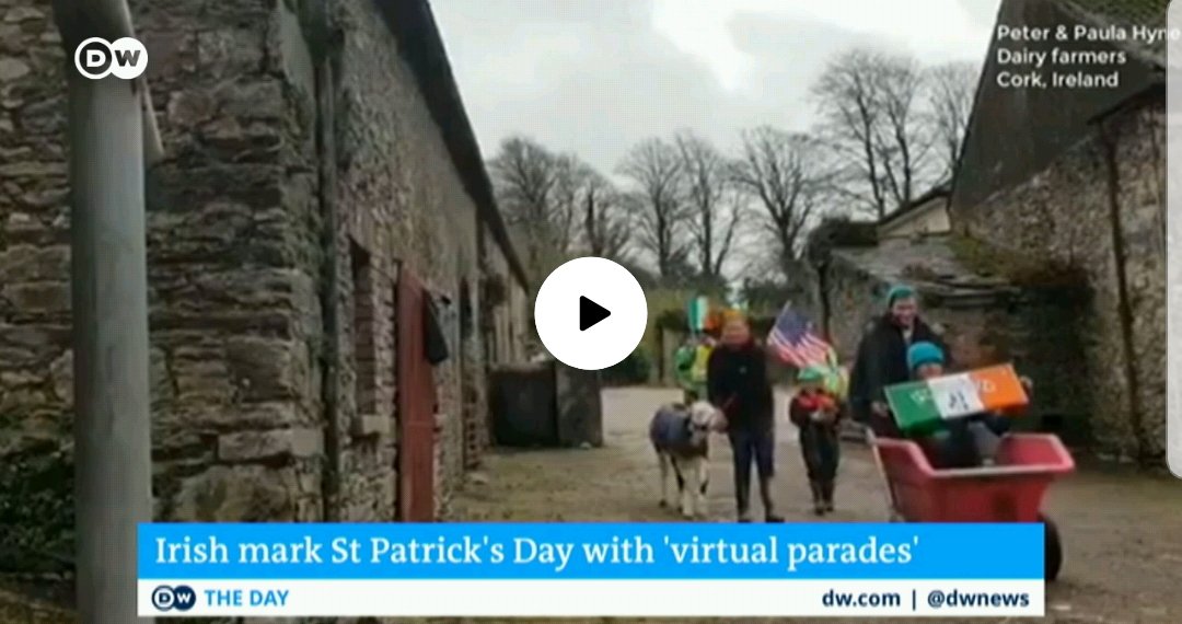 Peterhynes15's tweet photo. When our little #FarmParade makes German TV for #StPatricksDay2020  @dwnews #Proudtobeirish #FutureofFarming 🇮🇪 https://t.co/hyWG8Szjwa