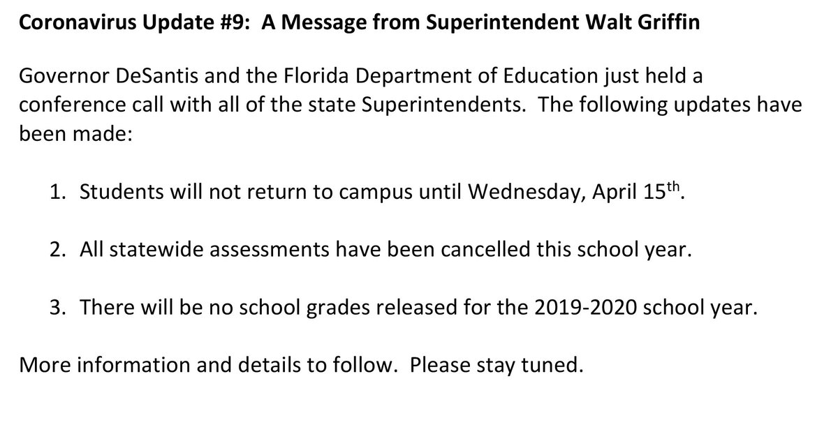 Please read this VERY IMPORTANT MESSAGE from SCPS Superintendent <a href="/walt_griffin/">Walt Griffin</a>