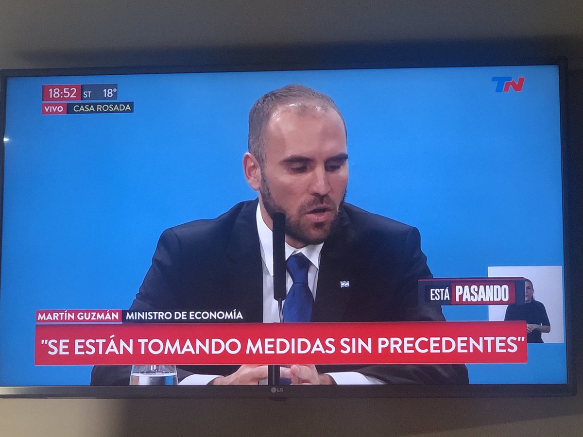 Ahora el ministro de economía con las nuevas medidas económicas