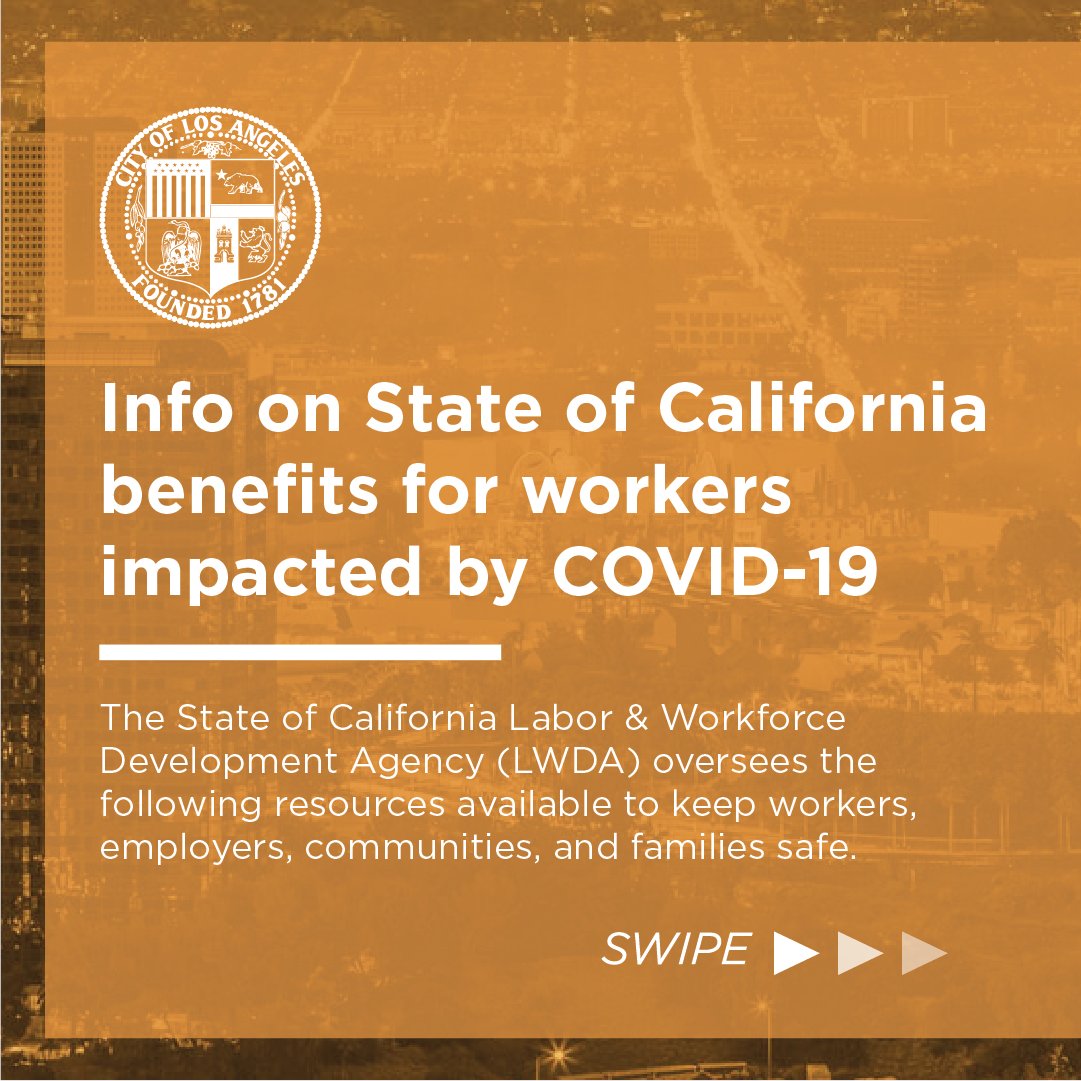 MayorOfLA's tweet photo. Emergency measures to prevent the spread of COVID-19 cause economic hardship for our workers and businesses, and we’re going to do everything we can to help Angelenos get through it. Find more info about @CA_EDD programs available from the State: https://t.co/h4l94EDafM https://t.co/OIWHTB9sml