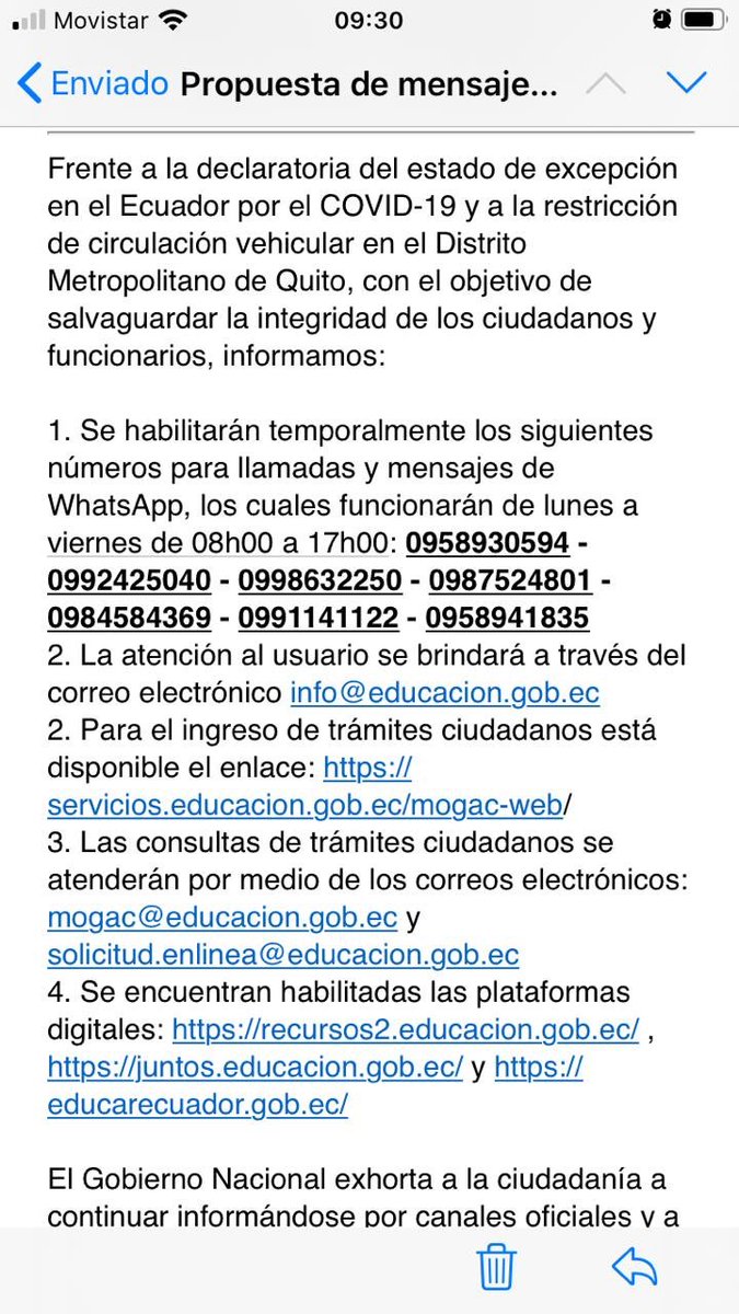 monserratcream1's tweet photo. Para asegurar que se cumpla #QuedateEnCasa podemos hacer los trámites del Ministerio de Educación en línea. Contribuyamos a la salud de nuestros seres queridos y del país. Adjunto teléfonos y direcciones para su atención. https://t.co/CYoukqU6vS